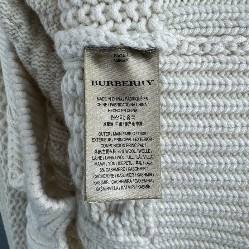 Burberry Burberry Women's Knit Sweater in Ivory Size XXL / US 16-18 / IT 52-54 - 4 Thumbnail