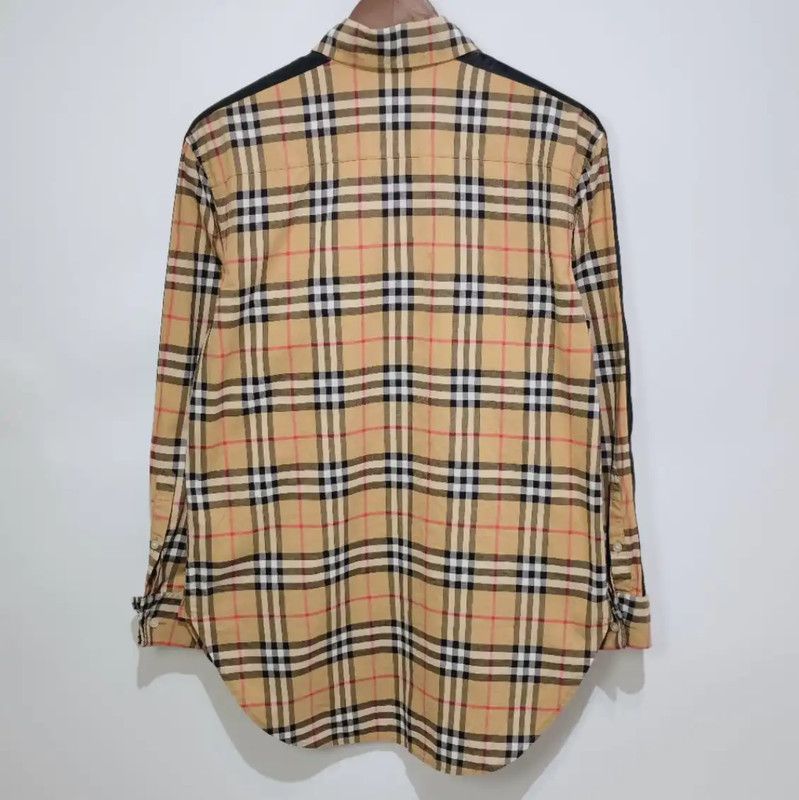 Burberry Burberry Khaki Check Cotton Shirt for Women Size L / US 10 / IT 46 - 2 Thumbnail