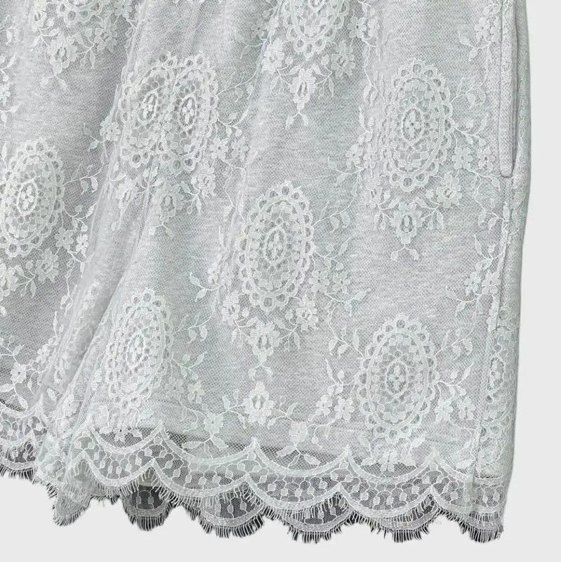 Burberry Burberry Summer White Lace Shorts Size 23" - 5 Thumbnail