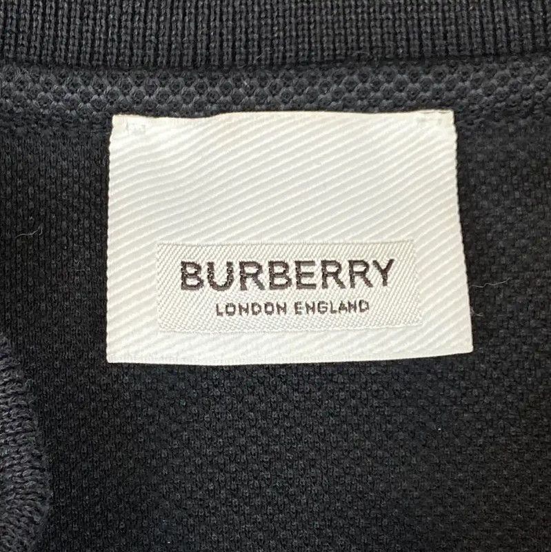 Burberry Burberry Black Cotton Women's T-Shirt with Striped Collar Size M / US 6-8 / IT 42-44 - 4 Thumbnail