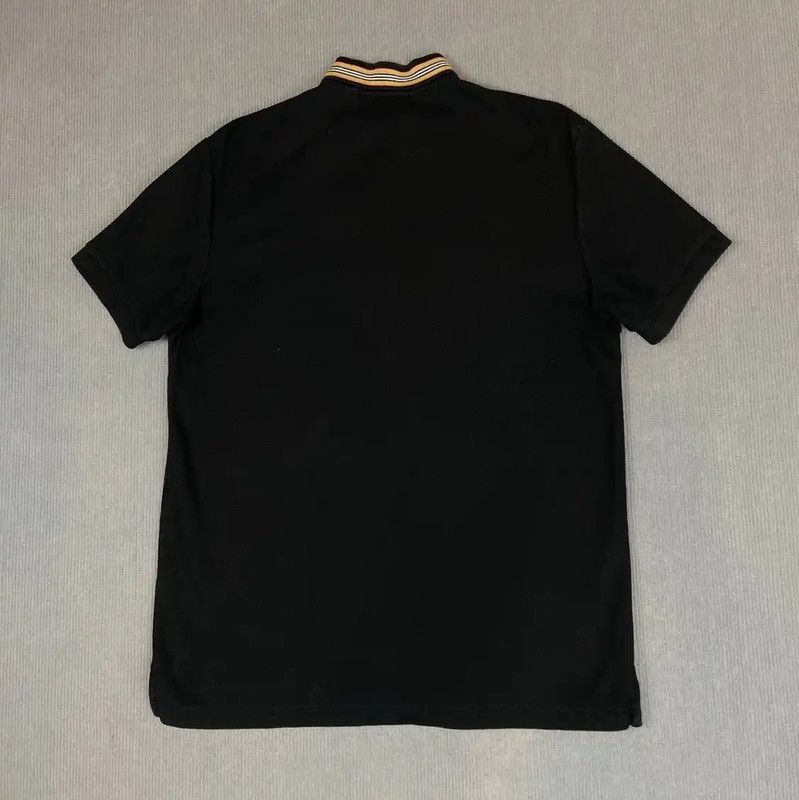 Burberry Burberry Black Cotton Women's T-Shirt with Striped Collar Size M / US 6-8 / IT 42-44 - 2 Thumbnail