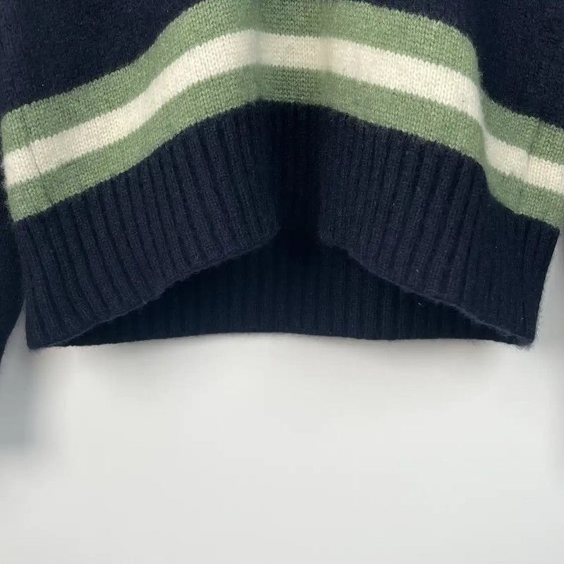 Burberry Burberry Navy Sweater with Green Stripes Size XL / US 12-14 / IT 48-50 - 4 Thumbnail
