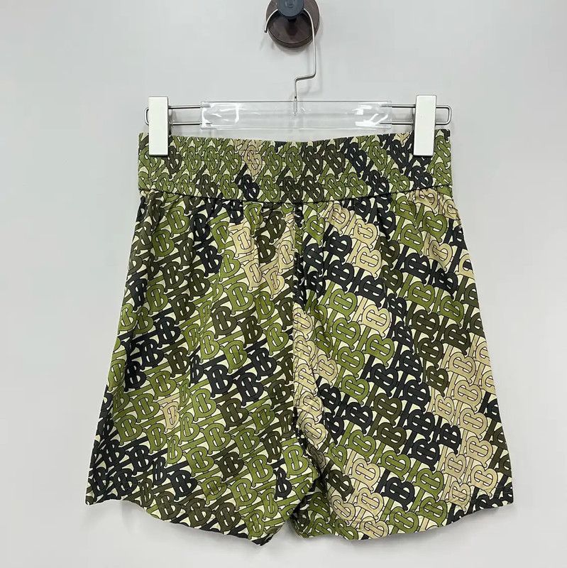 Burberry Burberry Green Patterned Women's Shorts Size 22" - 2 Thumbnail