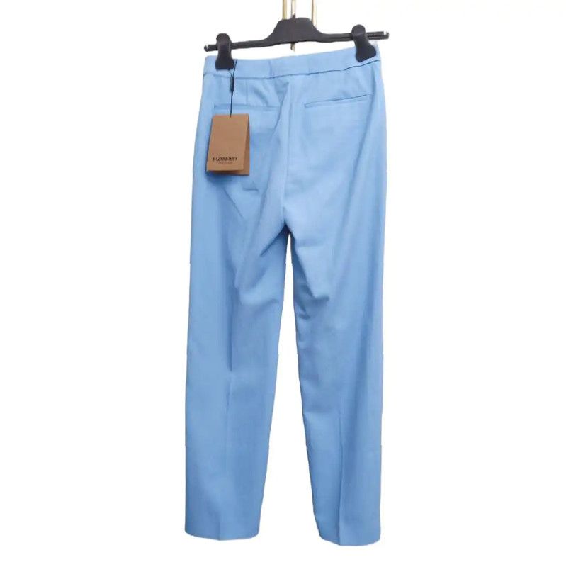 Burberry Burberry XS Blue Cotton Casual Pants for Women Size 22" - 5 Thumbnail