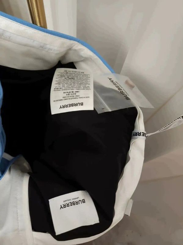 Burberry Burberry XS Blue Cotton Casual Pants for Women Size 22" - 4 Thumbnail