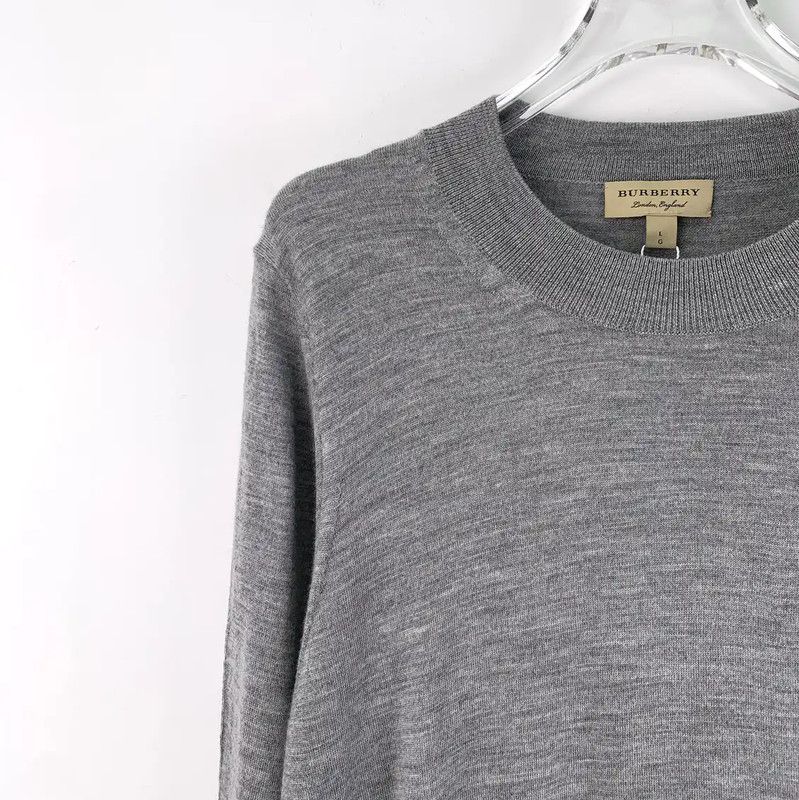 Burberry Burberry Gray Women's Wool Knit Sweater Size L / US 10 / IT 46 - 3 Thumbnail