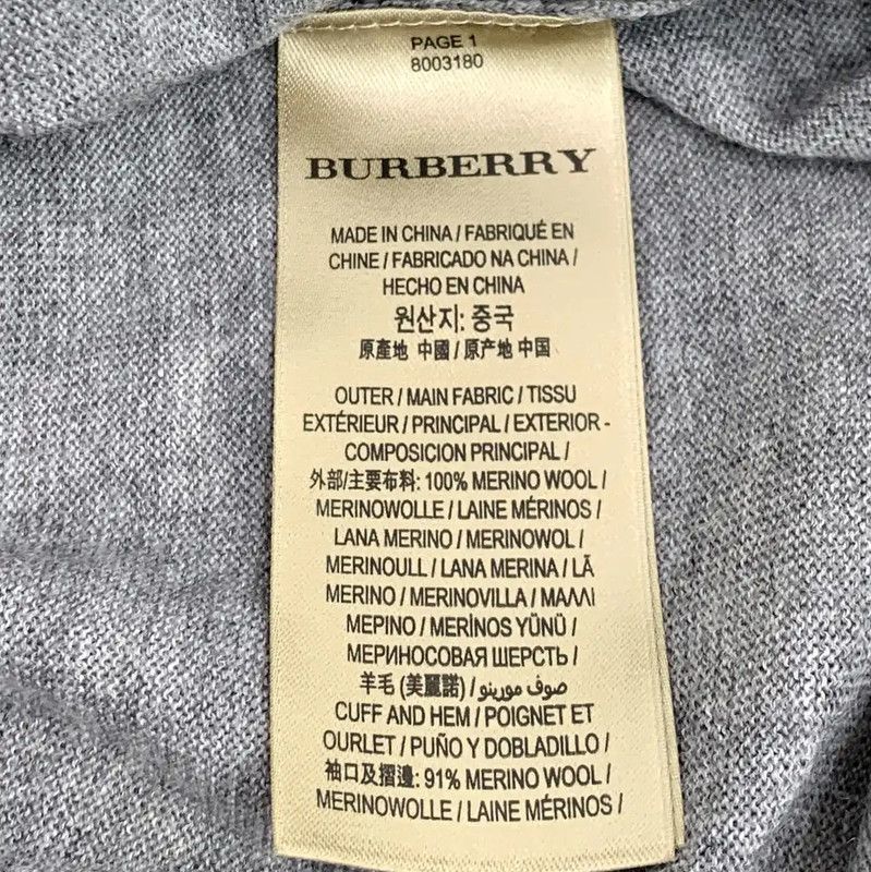 Burberry Burberry Gray Women's Wool Knit Sweater Size L / US 10 / IT 46 - 7 Thumbnail