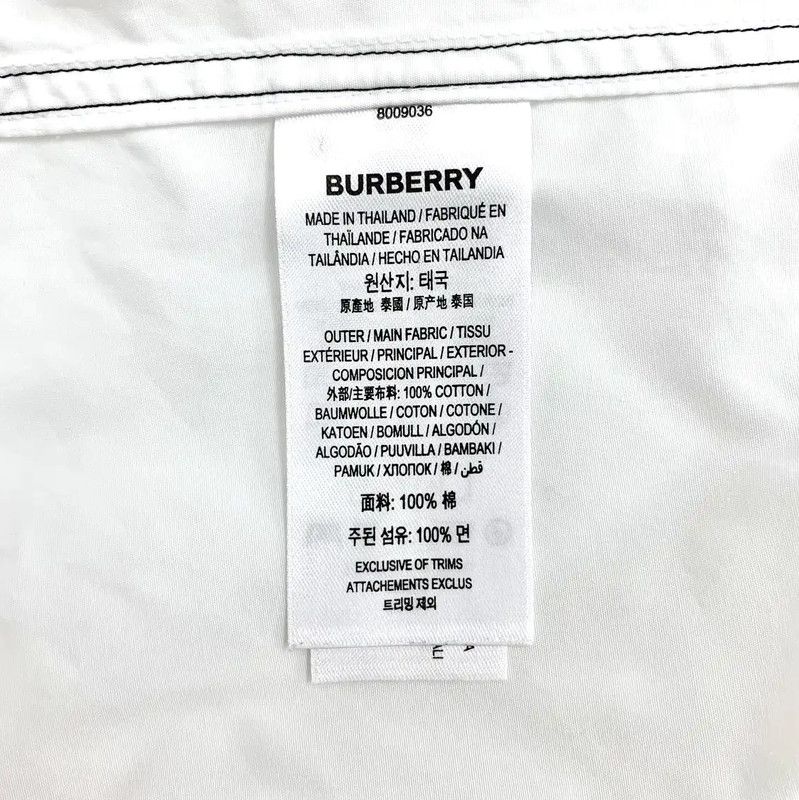 Burberry Burberry White Cotton Women's Dress Shirt Size XXS / US 00 / IT 34 - 6 Thumbnail