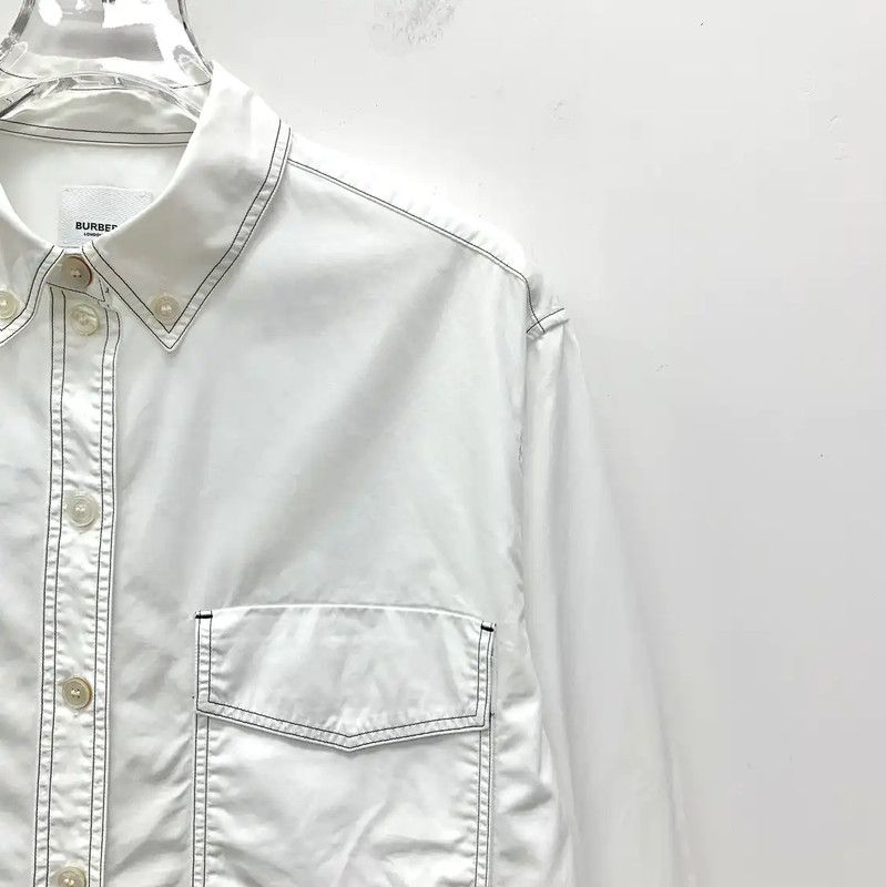 Burberry Burberry White Cotton Women's Dress Shirt Size XXS / US 00 / IT 34 - 3 Thumbnail