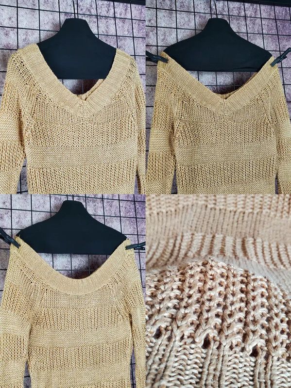Burberry Burberry Brown V-Neck Long Sleeve Knit Sweater Size S / US 4 / IT 40 - 4 Thumbnail
