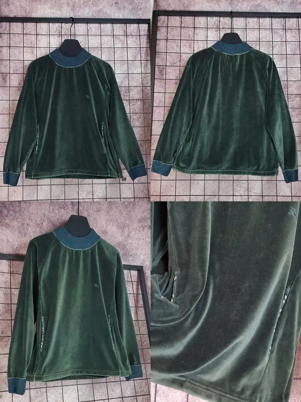 Burberry Burberry Green Embroidered Cotton Blend Sweatshirt Size L / US 10 / IT 46 - 2 Thumbnail