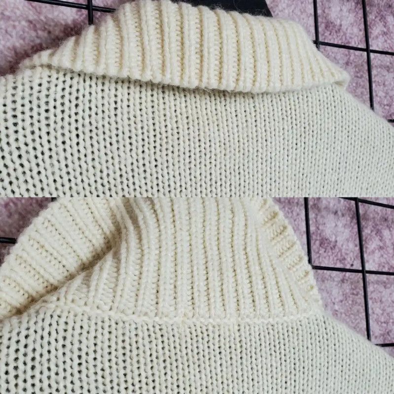 Burberry Burberry Cream Wool Blend Zip Knit Sweater Size M / US 6-8 / IT 42-44 - 8 Thumbnail