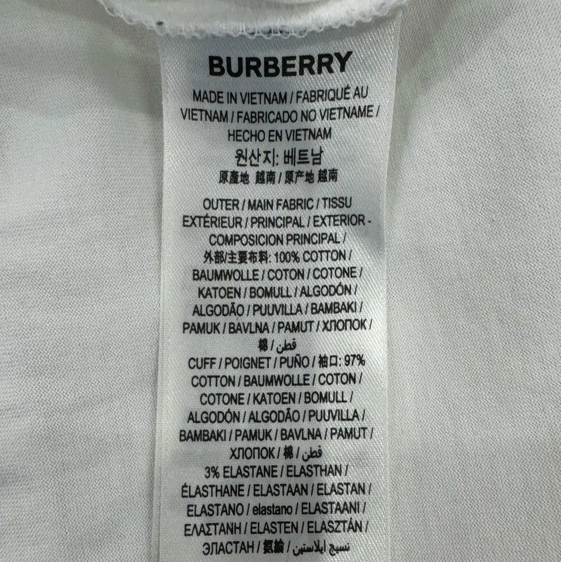 Burberry Burberry White Cotton Long Sleeve T-shirt Size L / US 10 / IT 46 - 7 Thumbnail