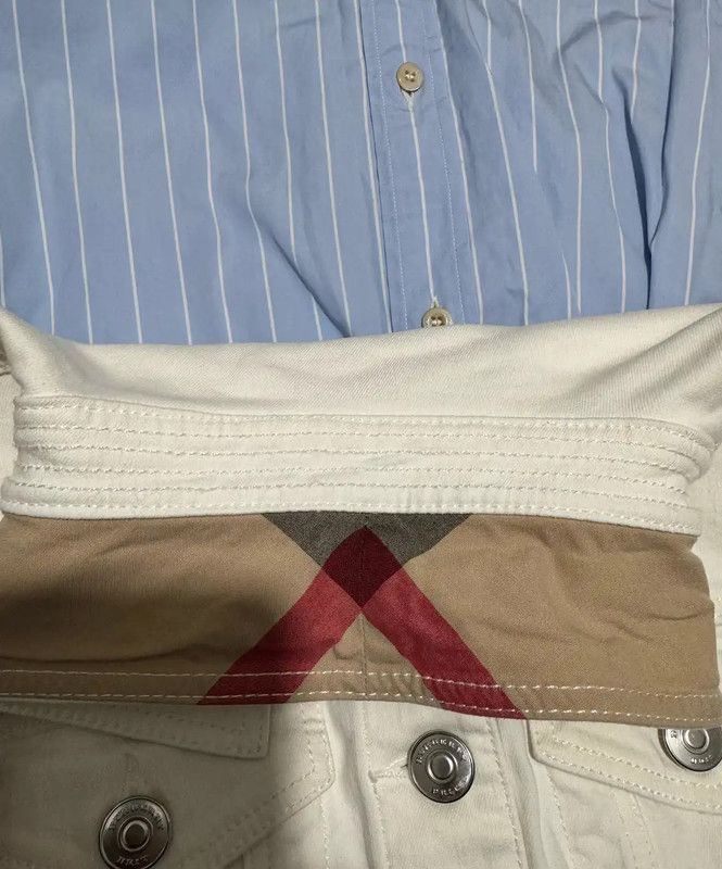 Burberry Burberry White Cotton Embroidered Jacket Size S / US 4 / IT 40 - 4 Thumbnail