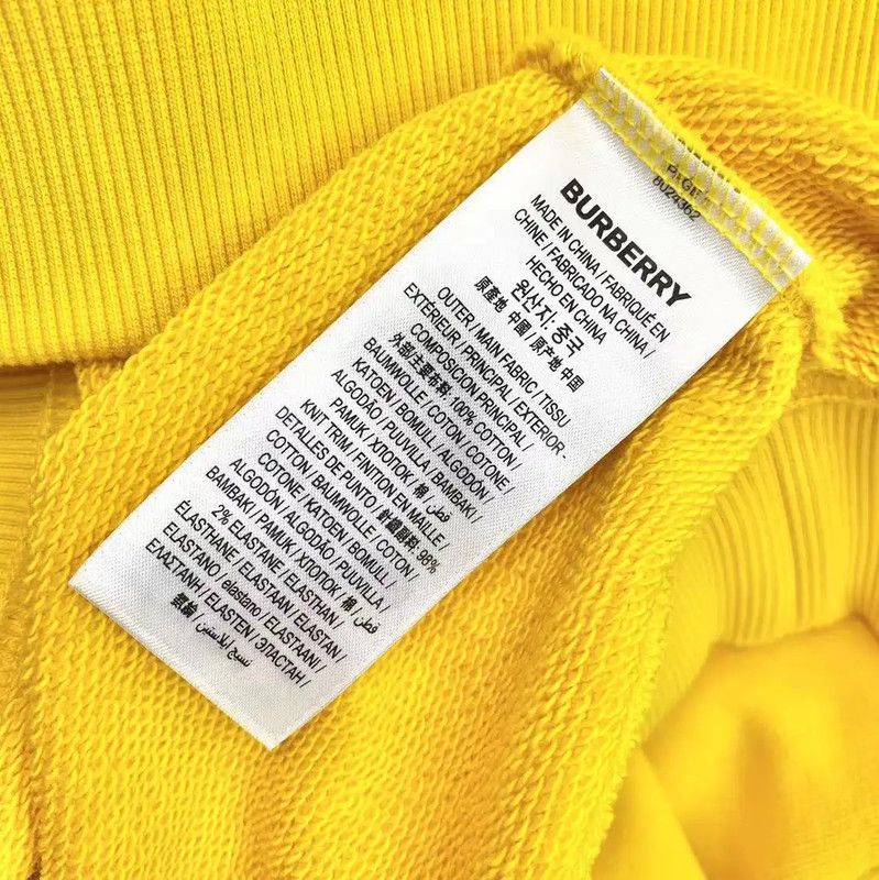 Burberry Burberry Yellow Cotton Women's Hoodie Size XXS / US 00 / IT 34 - 4 Thumbnail