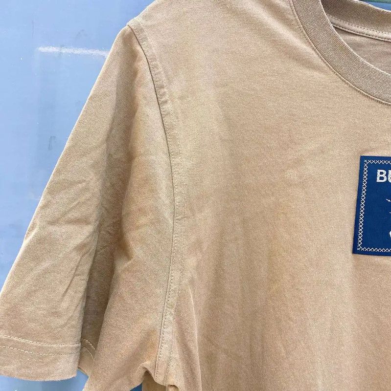 Burberry Burberry Beige Cotton Women's T-Shirt Size L / US 10 / IT 46 - 4 Thumbnail