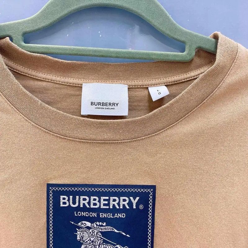 Burberry Burberry Beige Cotton Women's T-Shirt Size L / US 10 / IT 46 - 5 Thumbnail