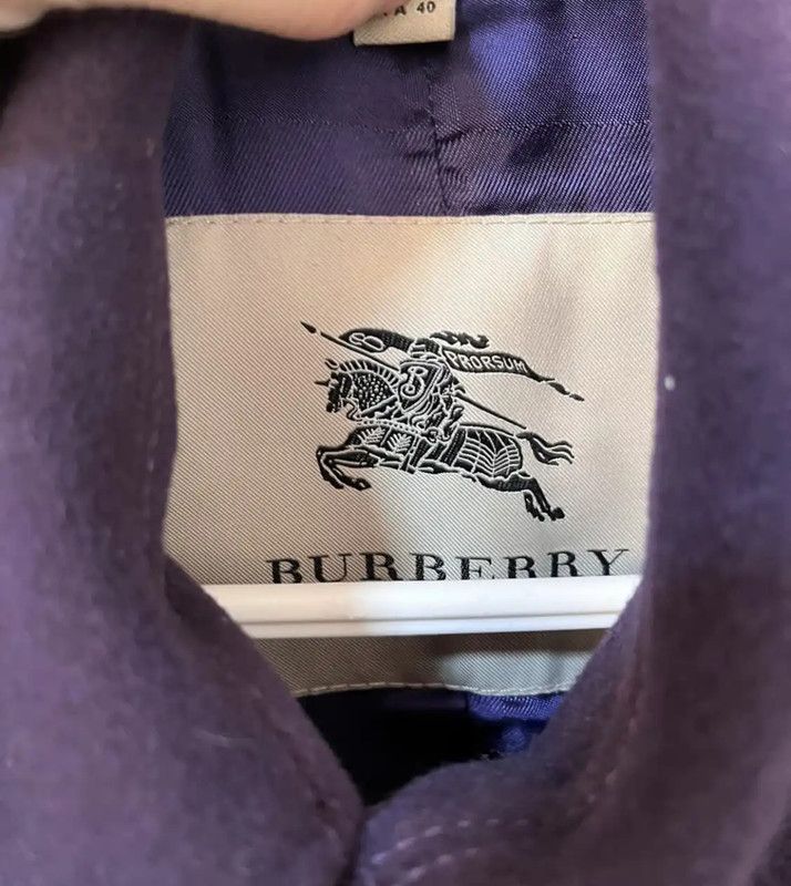 Burberry Burberry Purple Wool Short Coat for Women Size M / US 6-8 / IT 42-44 - 4 Thumbnail