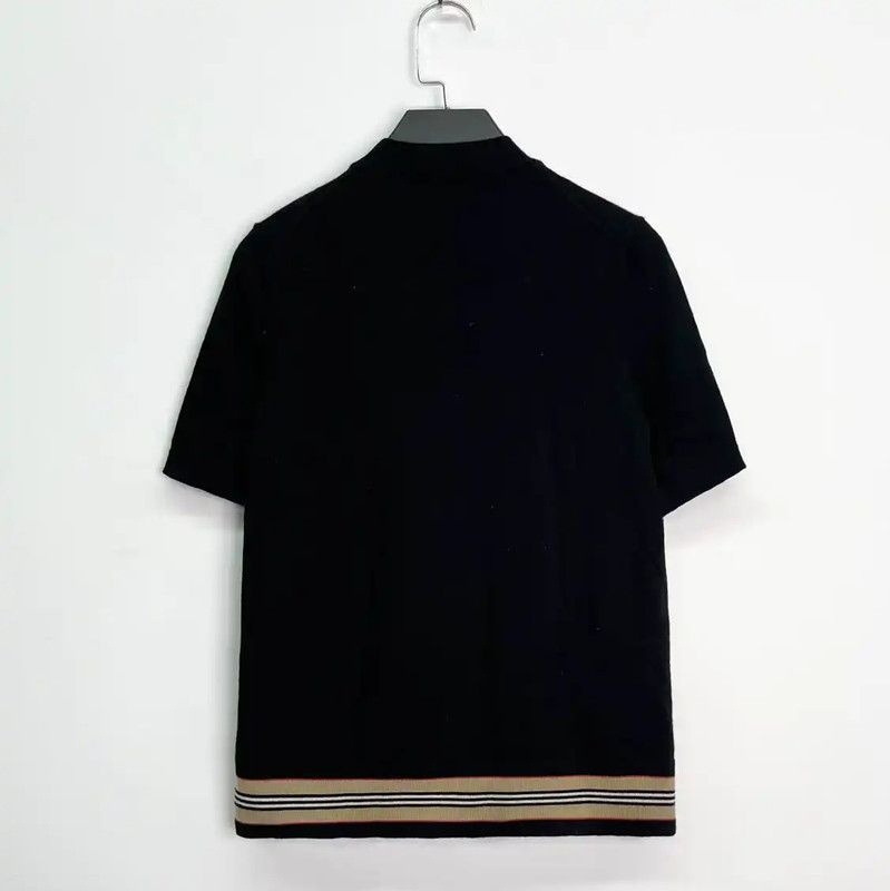 Burberry Burberry Black Striped Wool Short Sleeve T-shirt Size XS / US 0-2 / IT 36-38 - 2 Thumbnail