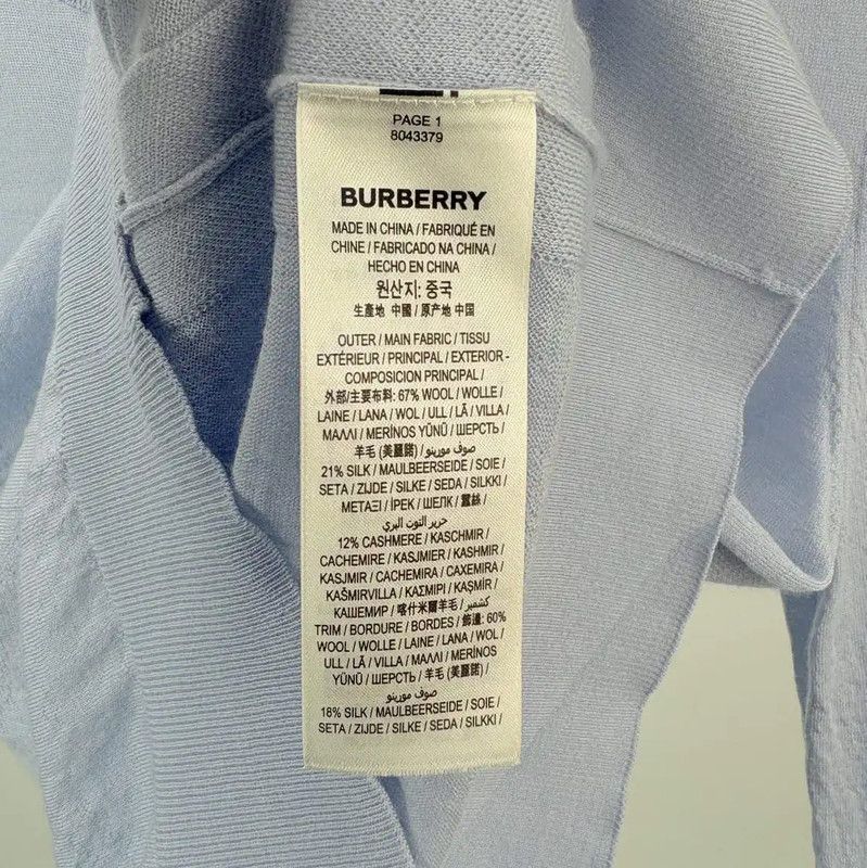 Burberry Burberry Light Blue Women’s Knit Sweater Size XXS / US 00 / IT 34 - 5 Thumbnail