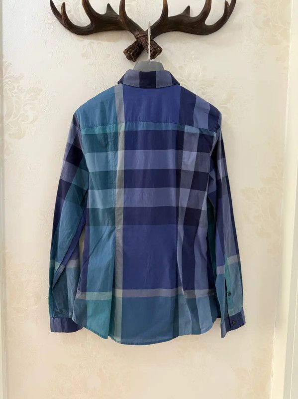 Burberry Burberry Blue Cotton Check Long Sleeve Shirt Size XS / US 0-2 / IT 36-38 - 2 Thumbnail