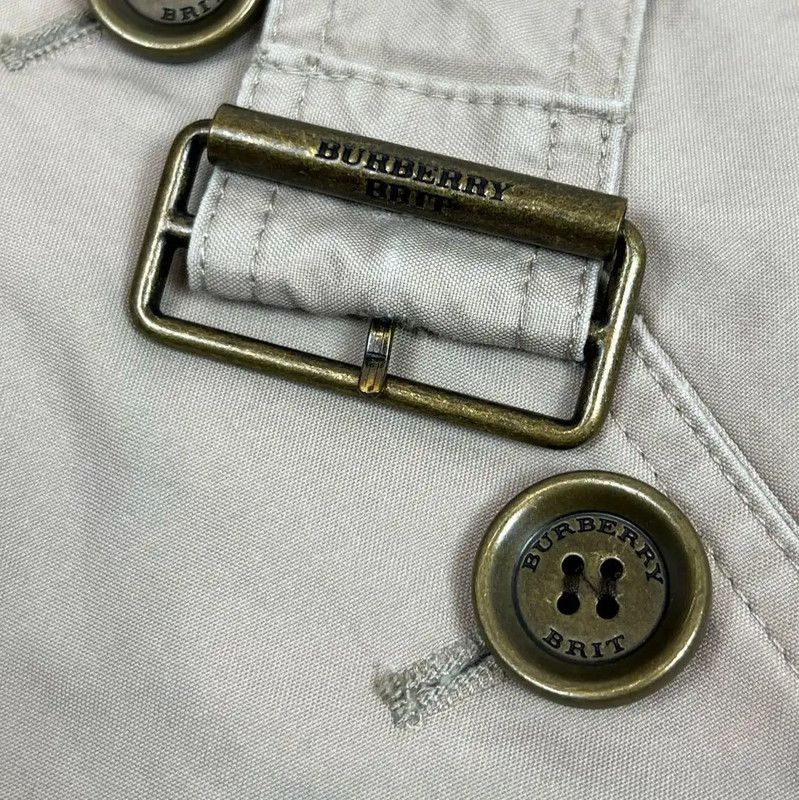 Burberry Burberry Gray Cotton Women's Trench Coat XS Size XS / US 0-2 / IT 36-38 - 3 Thumbnail