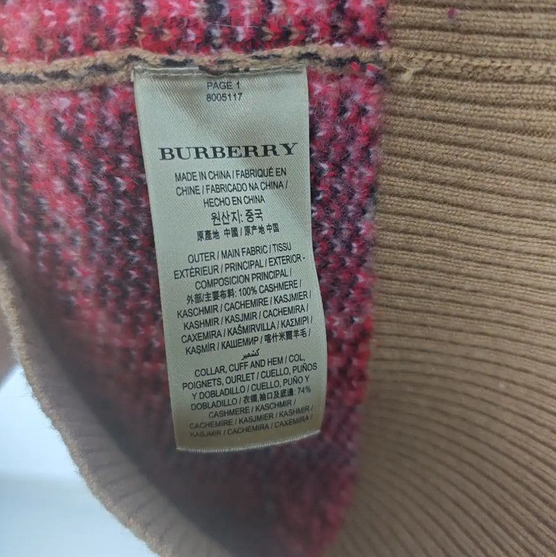 Burberry Burberry Brown Cashmere Knit Sweater for Women Size XS / US 0-2 / IT 36-38 - 4 Thumbnail
