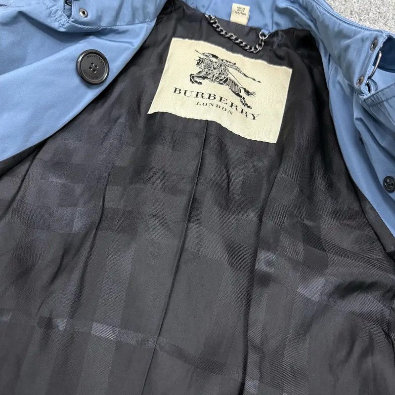 Burberry Burberry Women's Sky Blue Trench Coat Size M / US 6-8 / IT 42-44 - 3 Thumbnail