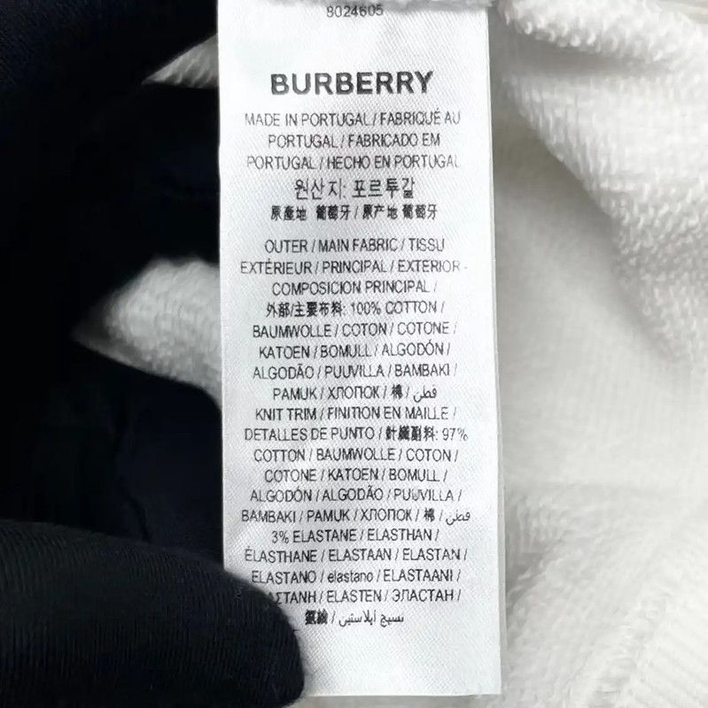 Burberry Burberry White Cotton Logo Hoodie for Women Size XXS / US 00 / IT 34 - 5 Thumbnail