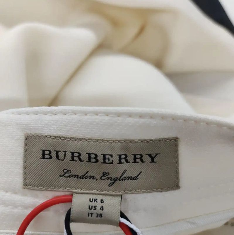 Burberry Burberry White Wool Women's Skirt Size 23" - 3 Thumbnail