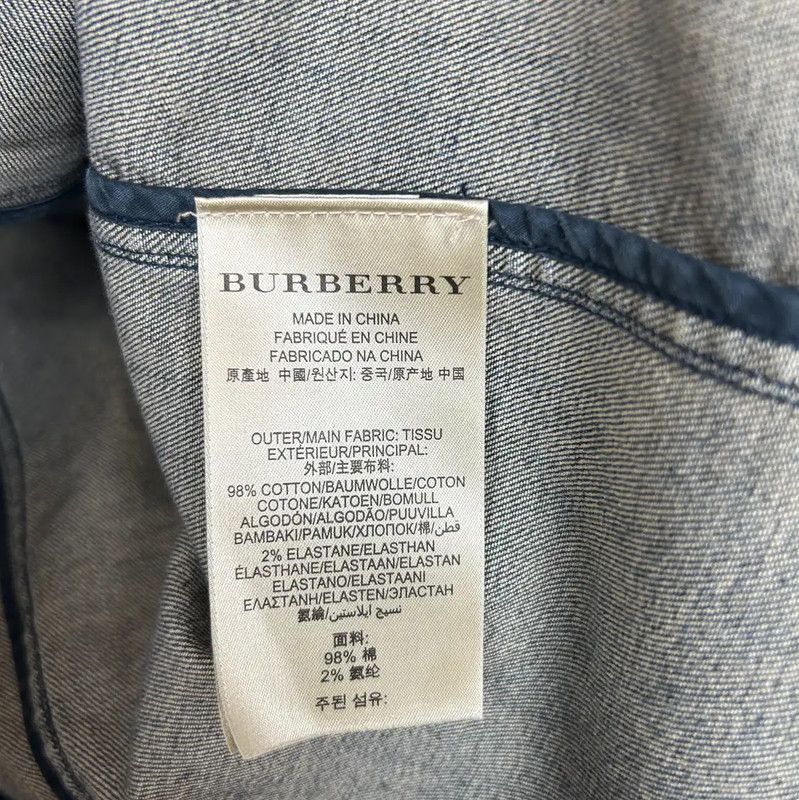 Burberry Burberry Blue Cotton Blend Women's Jacket Size M / US 6-8 / IT 42-44 - 5 Thumbnail