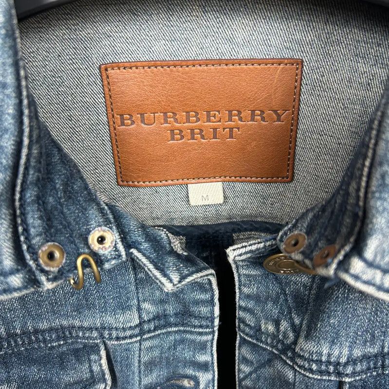 Burberry Burberry Blue Cotton Blend Women's Jacket Size M / US 6-8 / IT 42-44 - 4 Thumbnail