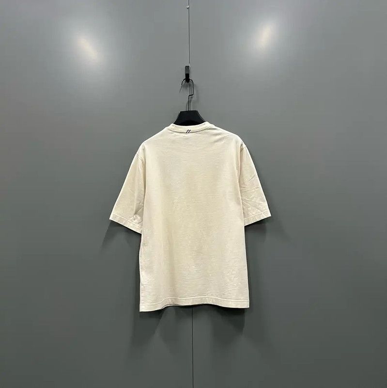 Burberry Burberry Summer Off-White Cotton Short Sleeve T-Shirt Size M / US 6-8 / IT 42-44 - 3 Thumbnail