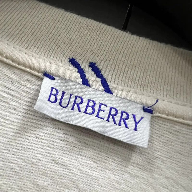 Burberry Burberry Summer Off-White Cotton Short Sleeve T-Shirt Size M / US 6-8 / IT 42-44 - 2 Thumbnail