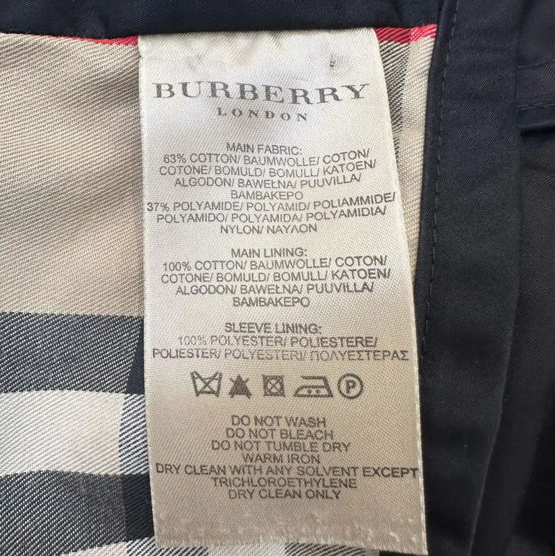 Burberry Burberry Long Black Cotton Double-Breasted Trench Coat Size L / US 10 / IT 46 - 8 Thumbnail