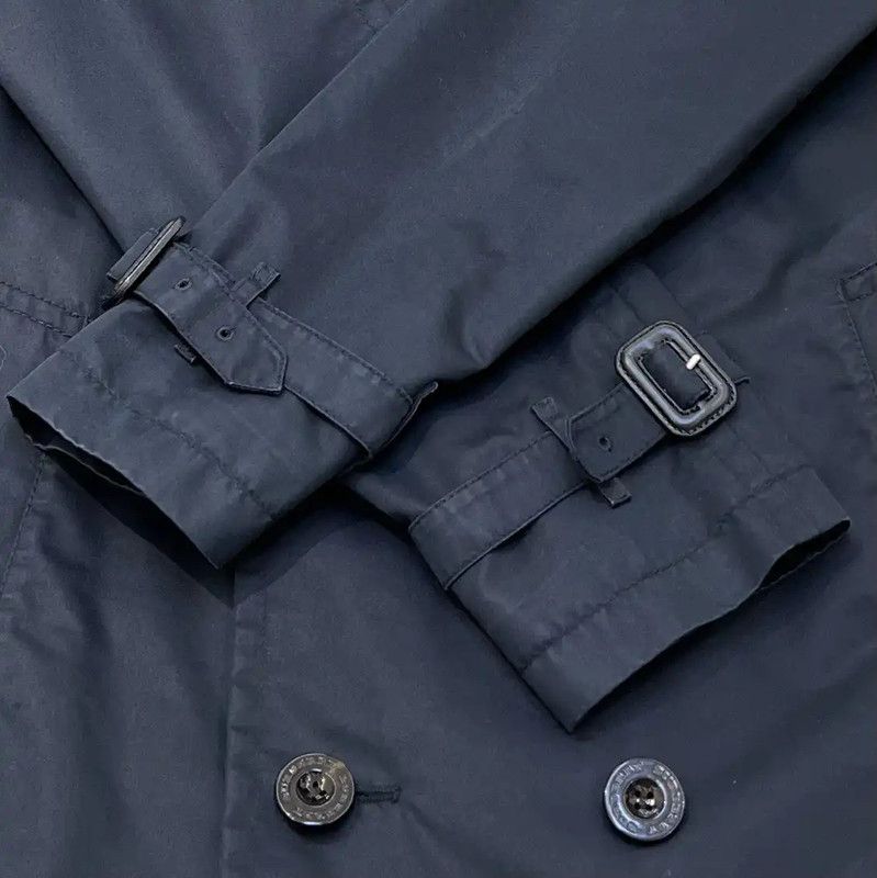 Burberry Burberry Long Black Cotton Double-Breasted Trench Coat Size L / US 10 / IT 46 - 6 Thumbnail