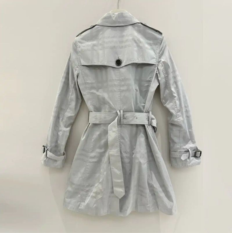 Burberry Burberry Women's Mid-Length Grey Trench Coat Size S / US 4 / IT 40 - 3 Thumbnail