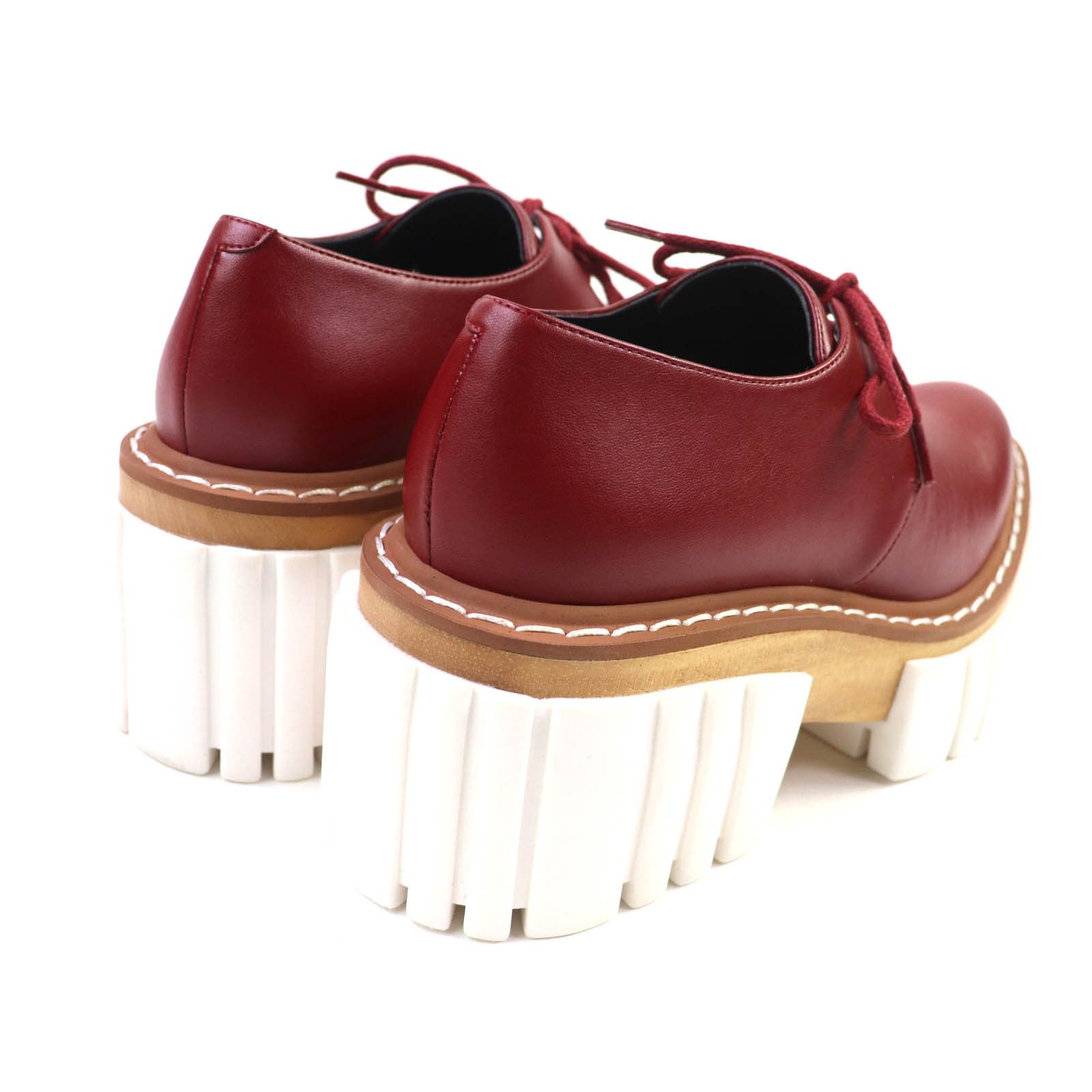Stella McCartney Stella Mccartney Stella McCartney EMILIE LACEUP RUBY Leather Shoes Leather Shoes 800268 DUTY FREE for USA Size ONE SIZE - 3 Thumbnail