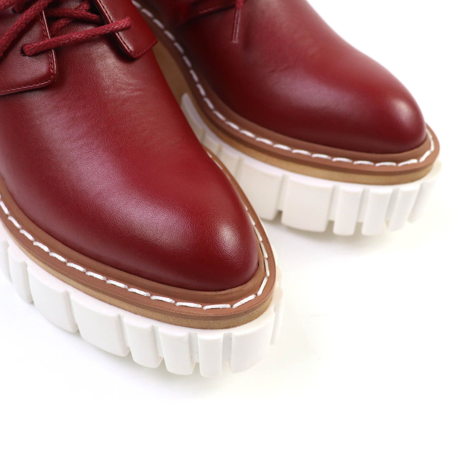 Stella McCartney Stella Mccartney Stella McCartney EMILIE LACEUP RUBY Leather Shoes Leather Shoes 800268 DUTY FREE for USA Size ONE SIZE - 8 Thumbnail