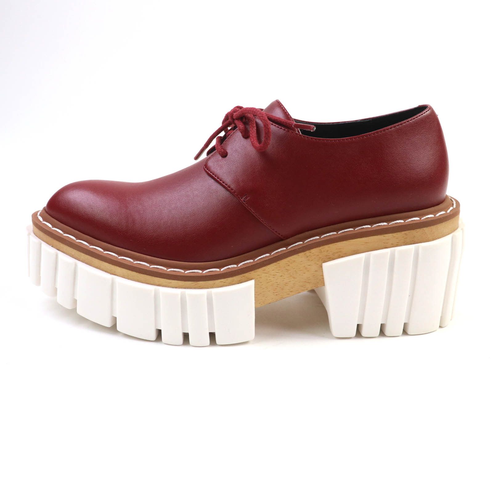 Stella McCartney Stella Mccartney Stella McCartney EMILIE LACEUP RUBY Leather Shoes Leather Shoes 800268 DUTY FREE for USA Size ONE SIZE - 5 Thumbnail