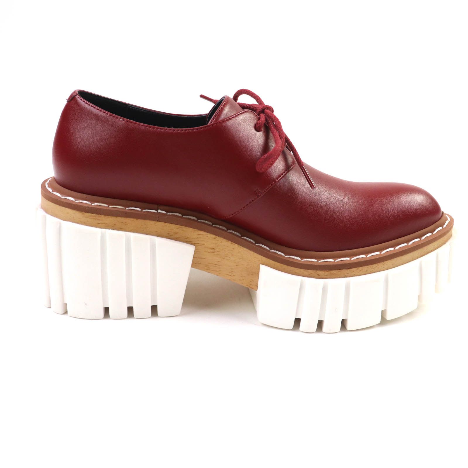 Stella McCartney Stella Mccartney Stella McCartney EMILIE LACEUP RUBY Leather Shoes Leather Shoes 800268 DUTY FREE for USA Size ONE SIZE - 6 Thumbnail