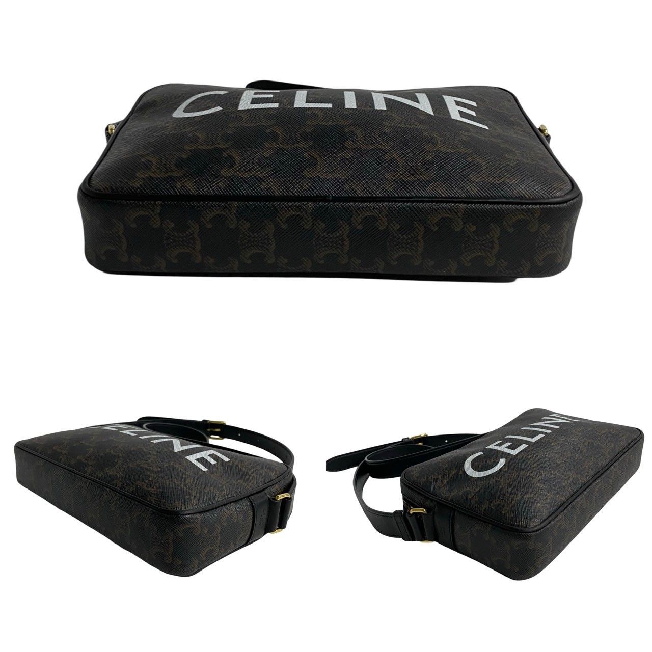Celine Celine Celine Triomphe Messenger Leather Shoulder Bag Leather Shoulder Bag DUTY FREE for USA Size ONE SIZE - 7 Thumbnail