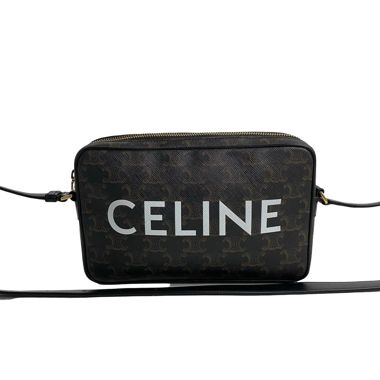 Celine Celine Celine Triomphe Messenger Leather Shoulder Bag Leather Shoulder Bag DUTY FREE for USA Size ONE SIZE - 2 Thumbnail