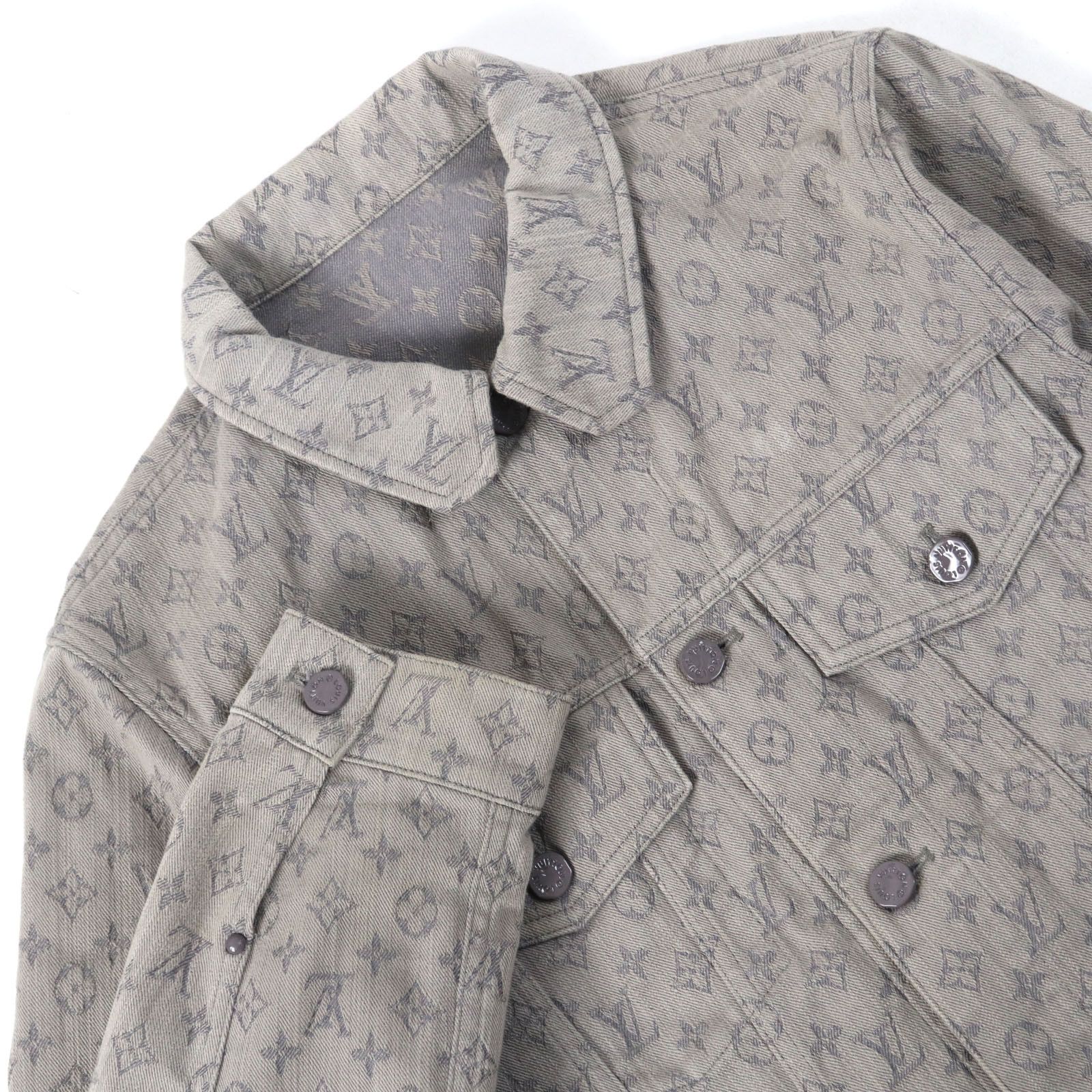 Louis Vuitton Louis Vuitton Louis Vuitton Monogram Cotton Polyester Denim Jacket Cotton Outerwear HHA21W DUTY FREE for USA Size ONE SIZE - 2 Thumbnail