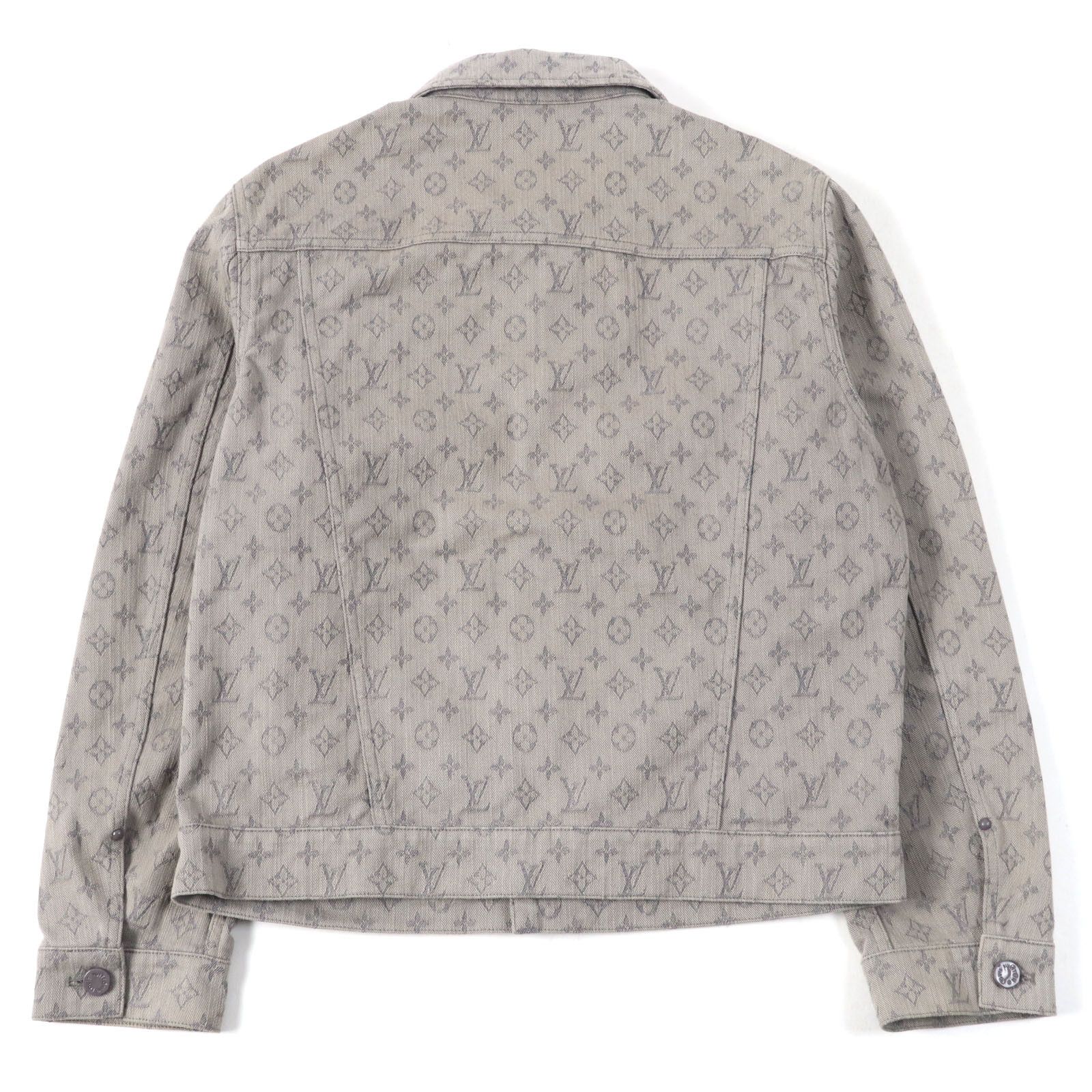 Louis Vuitton Louis Vuitton Louis Vuitton Monogram Cotton Polyester Denim Jacket Cotton Outerwear HHA21W DUTY FREE for USA Size ONE SIZE - 4 Thumbnail