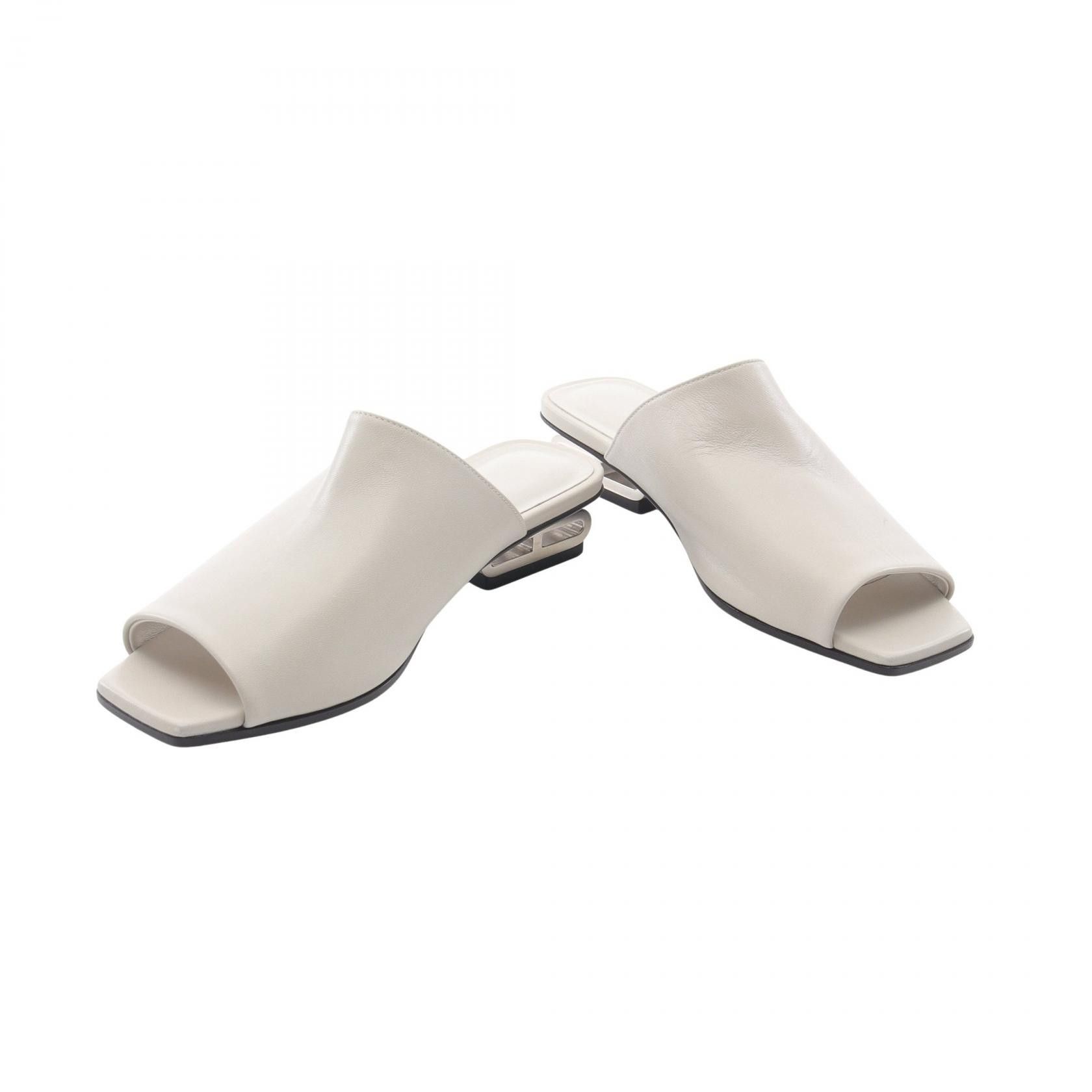 Hermes Hermes IDOLE Chaine d'Ancre Leather Mule Leather Shoes DUTY FREE for USA