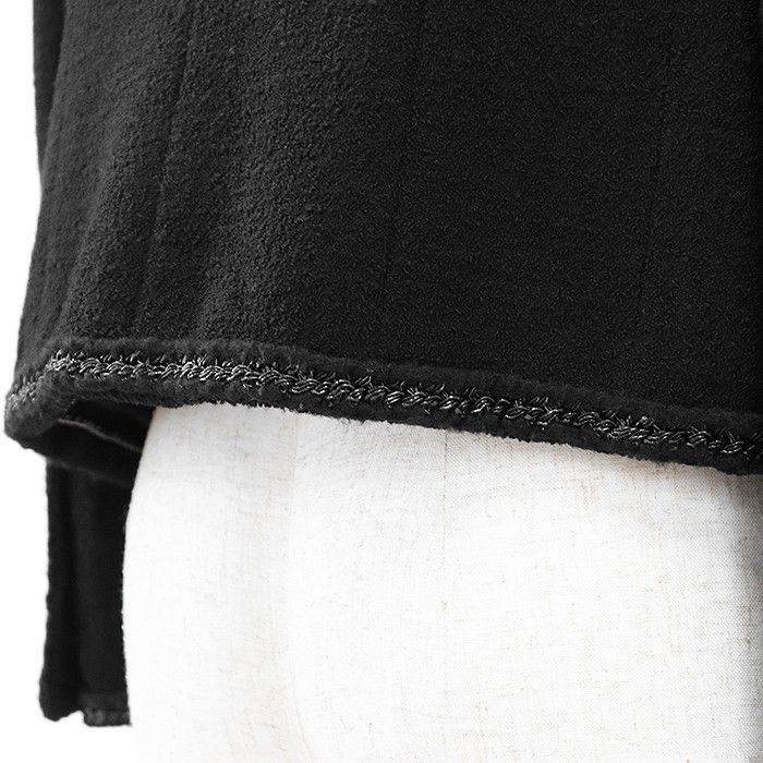 Chanel Chanel Chanel Little Black Tweed Wool Blend Jacket Leather Outerwear P33858 DUTY FREE for USA Size ONE SIZE - 20 Thumbnail