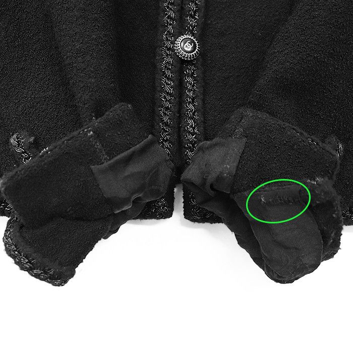 Chanel Chanel Chanel Little Black Tweed Wool Blend Jacket Leather Outerwear P33858 DUTY FREE for USA Size ONE SIZE - 9 Thumbnail