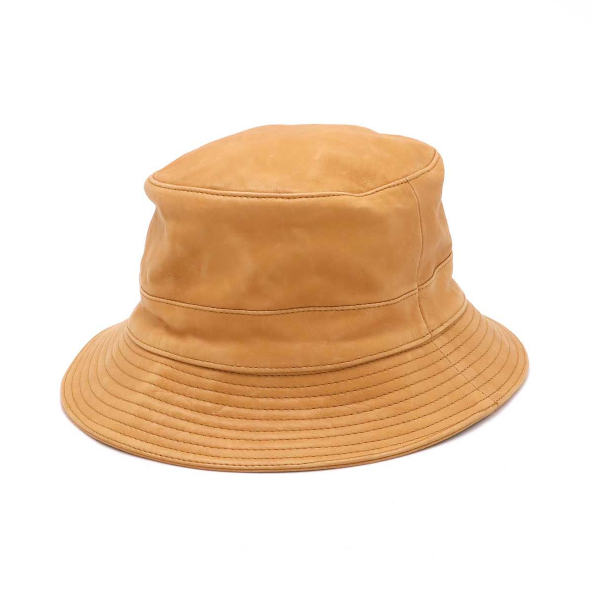 Hermes Hermes Hermes Calfskin Bucket Hat Hat Leather Hats #58 DUTY FREE for USA Size ONE SIZE - 2 Thumbnail