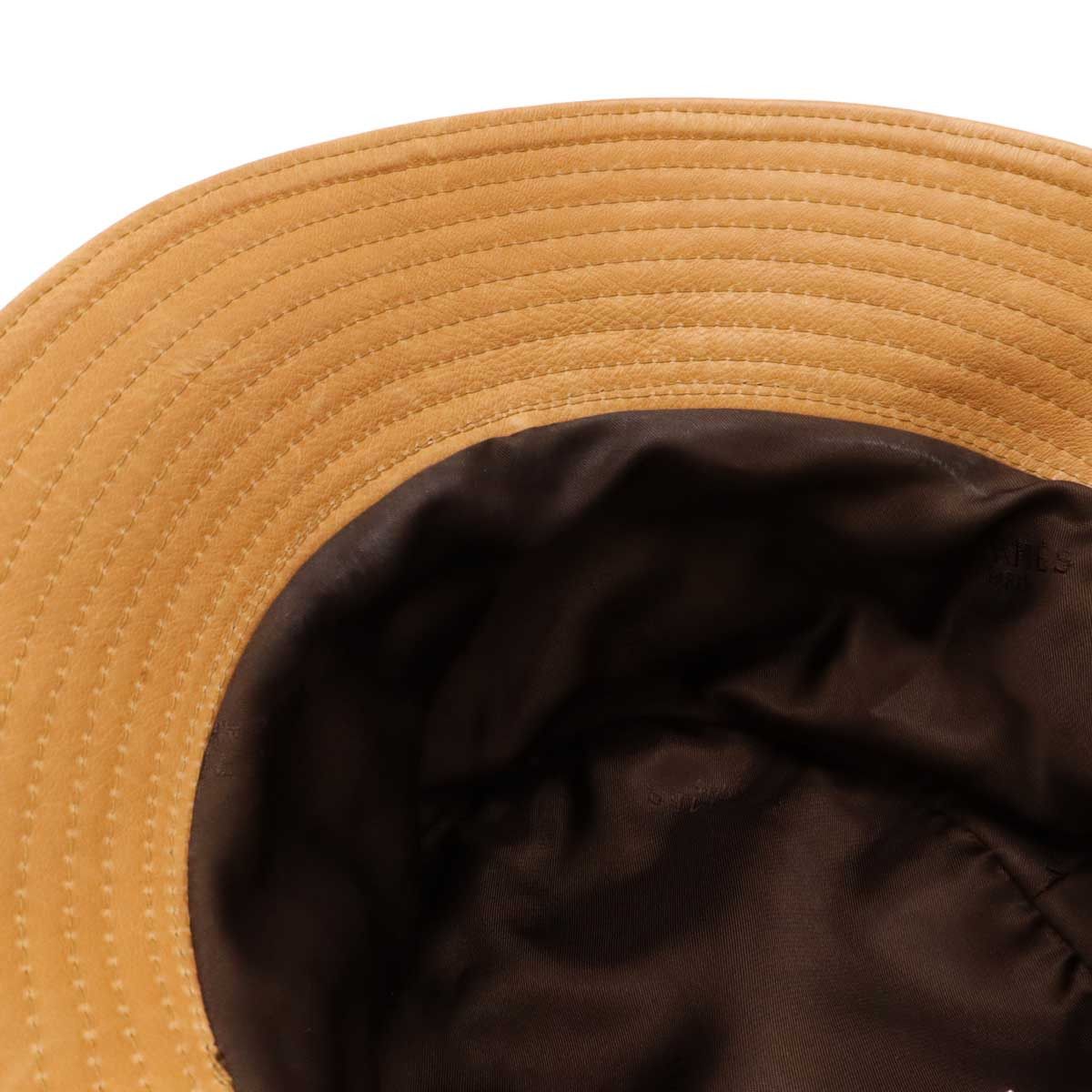 Hermes Hermes Hermes Calfskin Bucket Hat Hat Leather Hats #58 DUTY FREE for USA Size ONE SIZE - 5 Thumbnail